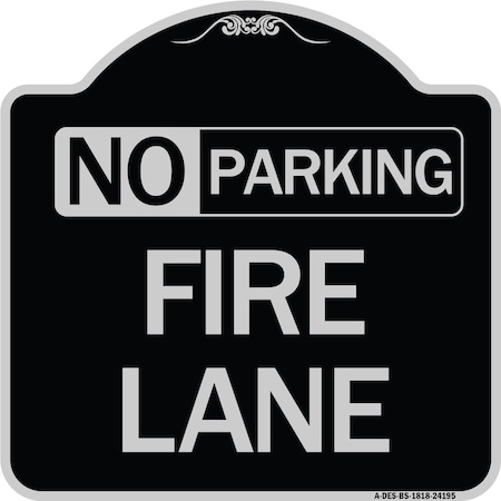 Signmission Delaware No Parking Fire Lane Heavy-Gauge Aluminum Architectural Sign, 18" x 18", BS-1818-24195 A-DES-BS-1818-24195